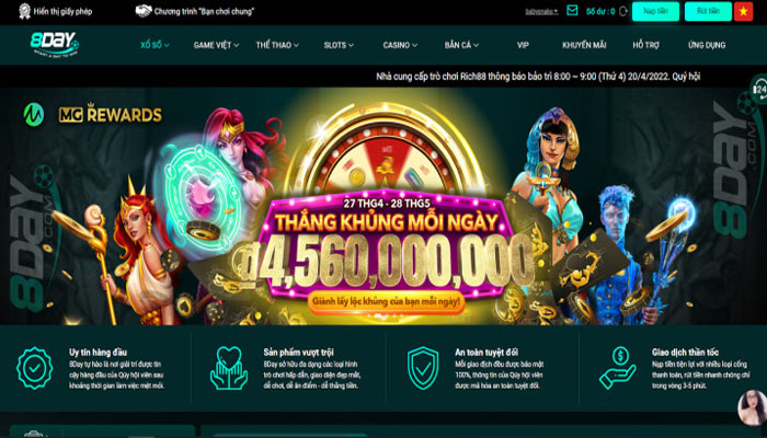 Giới thiệu tổng quan nhà cái uy tín 8Day